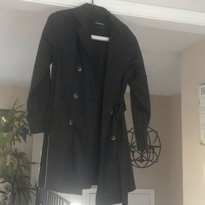 Funhouse black belted rain jacket